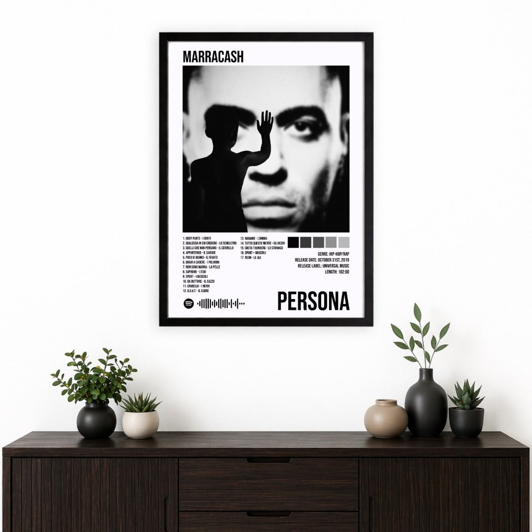 Bundle 3 Poster Digitali Marracash – Persona + È Finita la Pace + Noi Loro Gli Altri | Rap Wall Art | Download Istantaneo