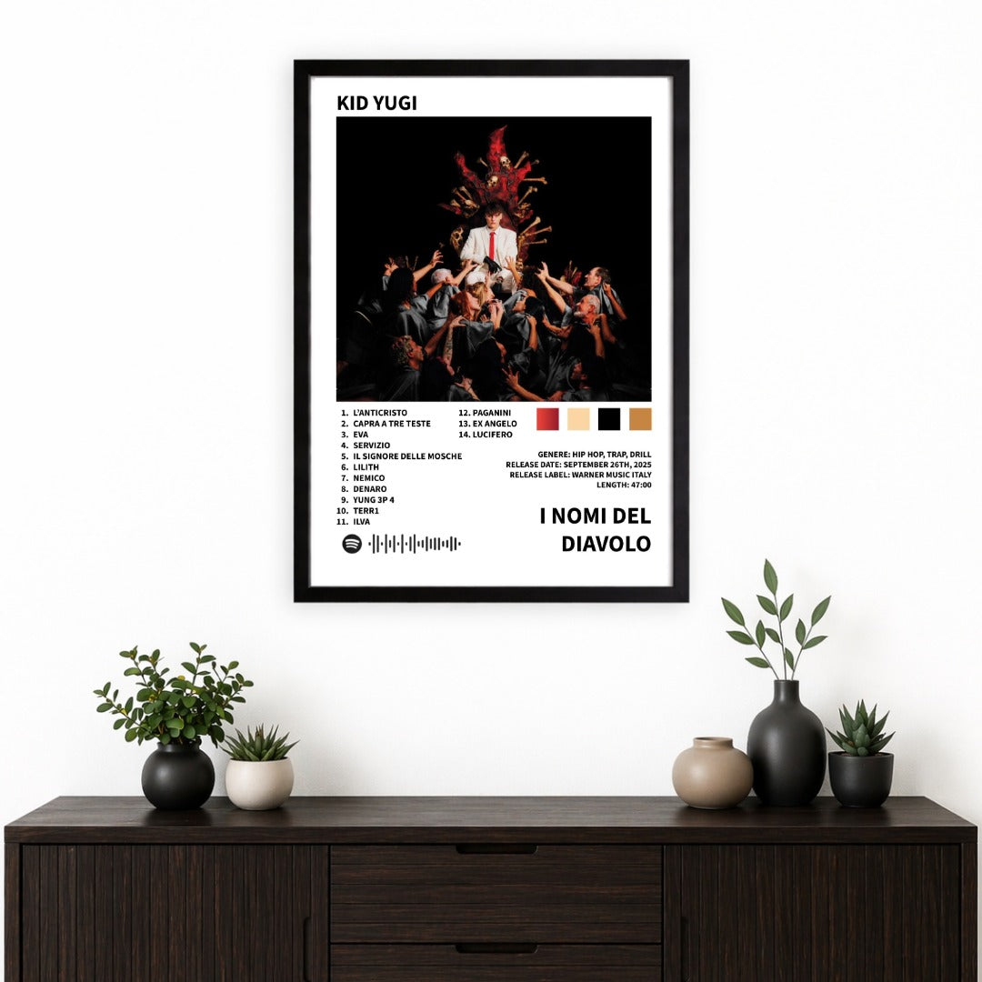 Bundle 4 Poster Digitali Kid Yugi – Quarto di Bue +The Globe + I Nomi del Diavolo + Anche gli Eroi Muoiono | Rap Wall Art | Download Istantaneo