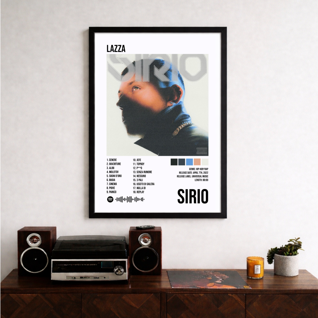 Bundle 5 Poster Digitali Lazza  – Sirio + J + Zzala + Re Mida + Locura  | Rap Wall Art | Download Istantaneo