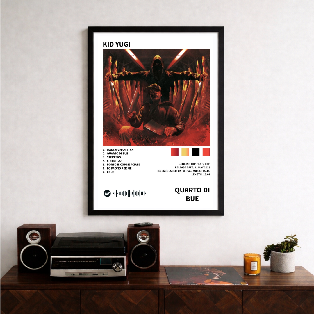 Bundle 4 Poster Digitali Kid Yugi – Quarto di Bue +The Globe + I Nomi del Diavolo + Anche gli Eroi Muoiono | Rap Wall Art | Download Istantaneo