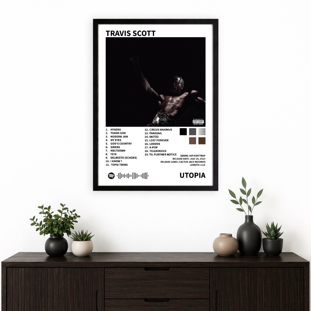 Bundle 3 Poster Digitali Travis Scott  – Utopia + AstroWorld + Rodeo | Rap Wall Art | Download Istantaneo