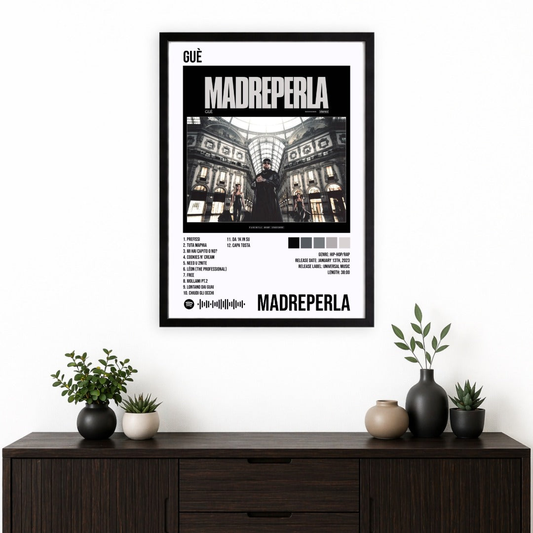 Bundle 4 Poster Digitali Guè  - Santeria + Mr Fini + Madreperla + Vero   | Rap Wall Art | Download Istantaneo