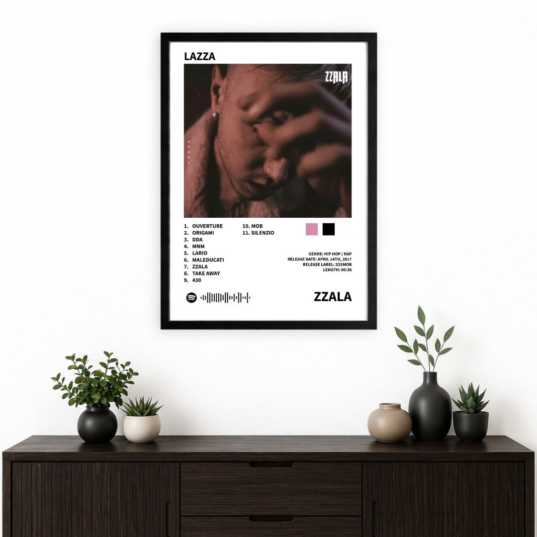 Bundle 5 Poster Digitali Lazza  – Sirio + J + Zzala + Re Mida + Locura  | Rap Wall Art | Download Istantaneo