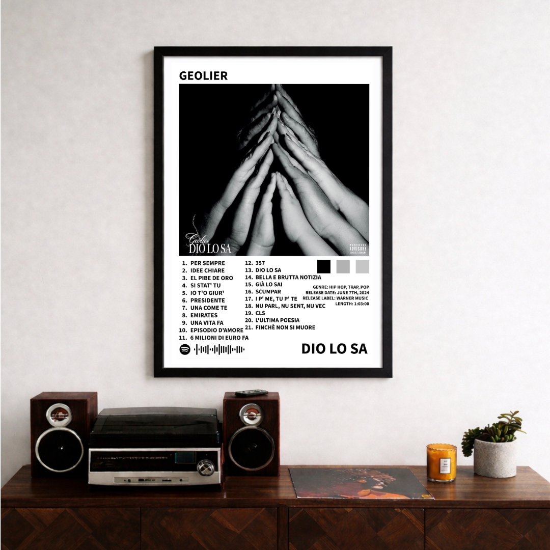 Bundle 3 Poster Digitali Geolier  – Il Coraggio dei Bambini + Dio Lo Sa + Tutto È Possibile | Rap Wall Art | Download Istantaneo