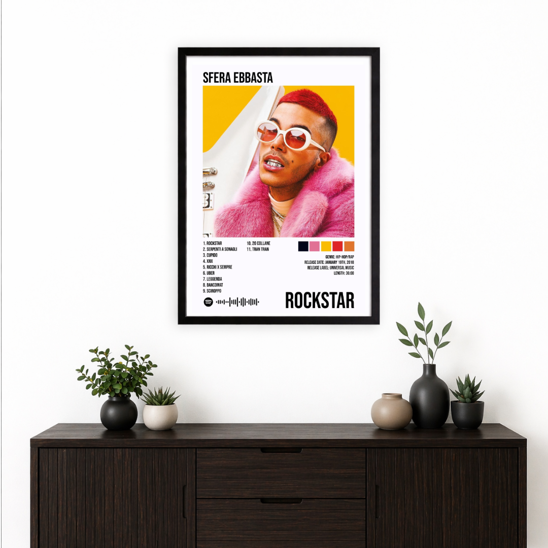 Bundle 3 Poster Digitali Sfera Ebbasta – X2VR + Famoso + Rockstar  | Rap Wall Art | Download Istantaneo