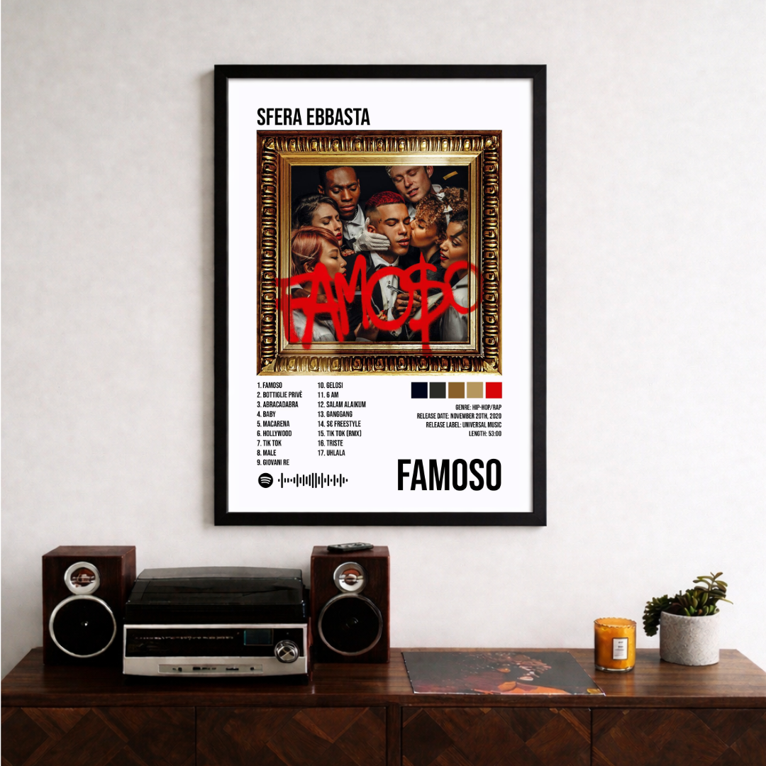 Bundle 3 Poster Digitali Sfera Ebbasta – X2VR + Famoso + Rockstar  | Rap Wall Art | Download Istantaneo