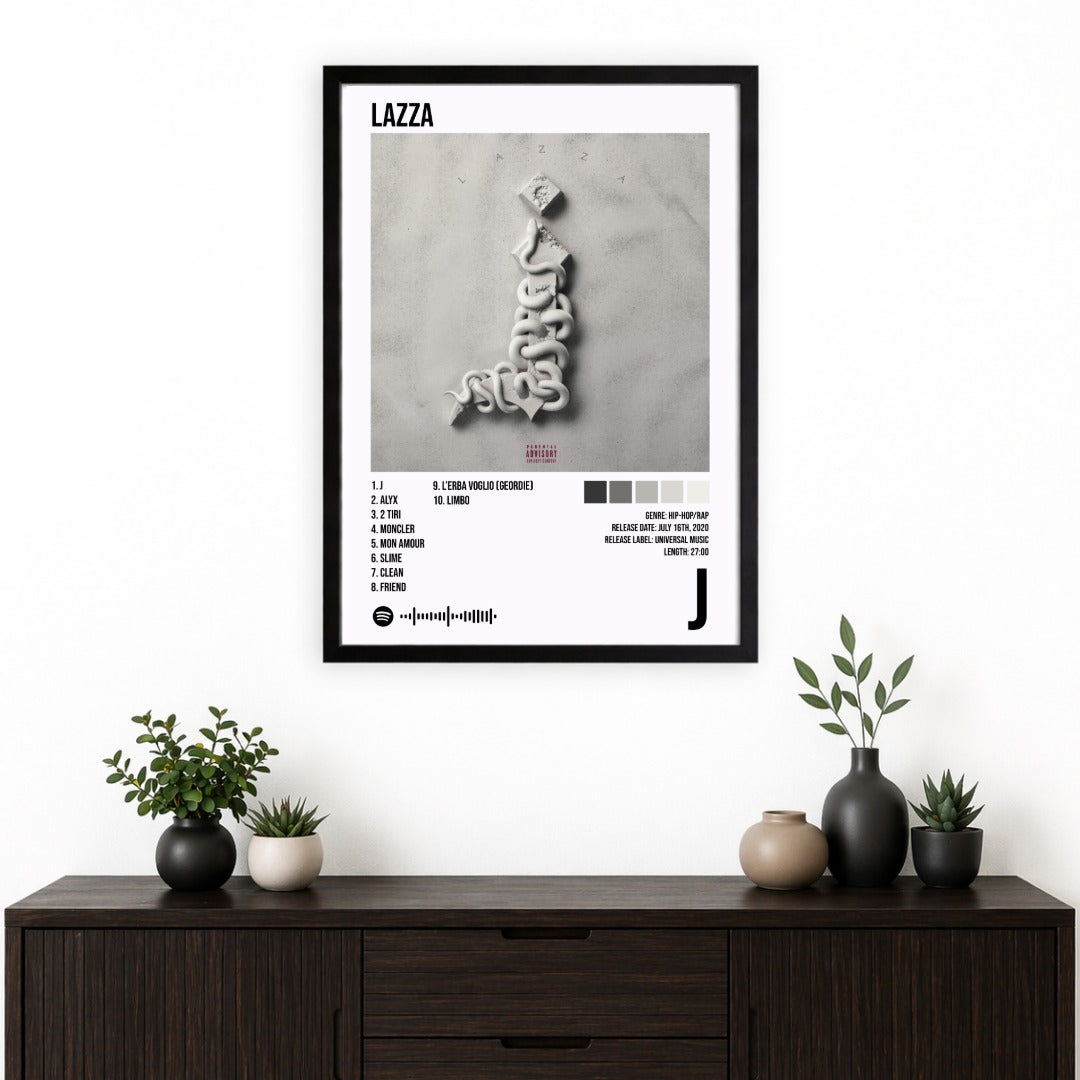 Bundle 5 Poster Digitali Lazza  – Sirio + J + Zzala + Re Mida + Locura  | Rap Wall Art | Download Istantaneo