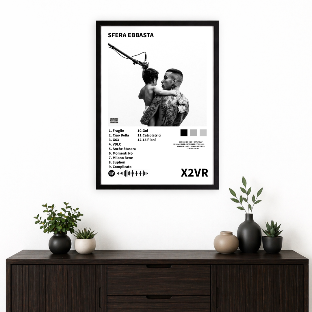 Bundle 3 Poster Digitali Sfera Ebbasta – X2VR + Famoso + Rockstar  | Rap Wall Art | Download Istantaneo