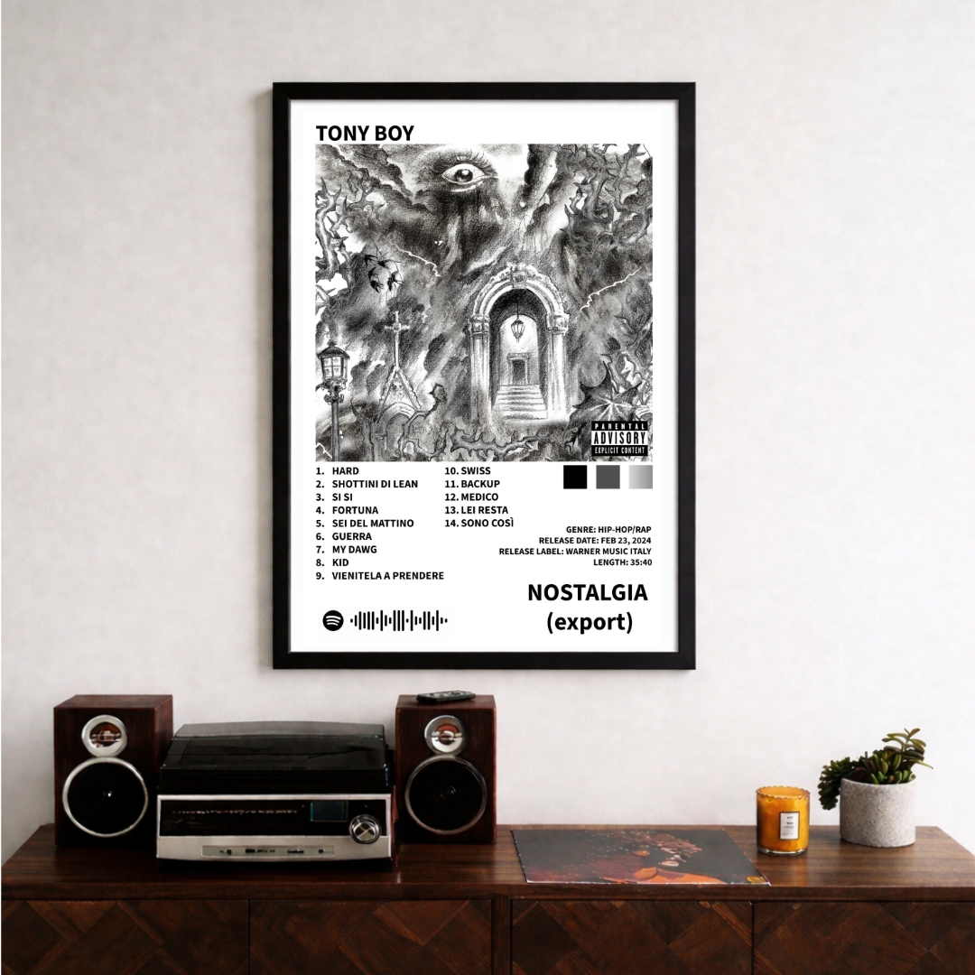 Bundle 4 Poster Digitali Tony Boy – Nostalgia + Going Hard + Going Hard 2 + Going Hard 3 | Rap Wall Art | Download Istantaneo