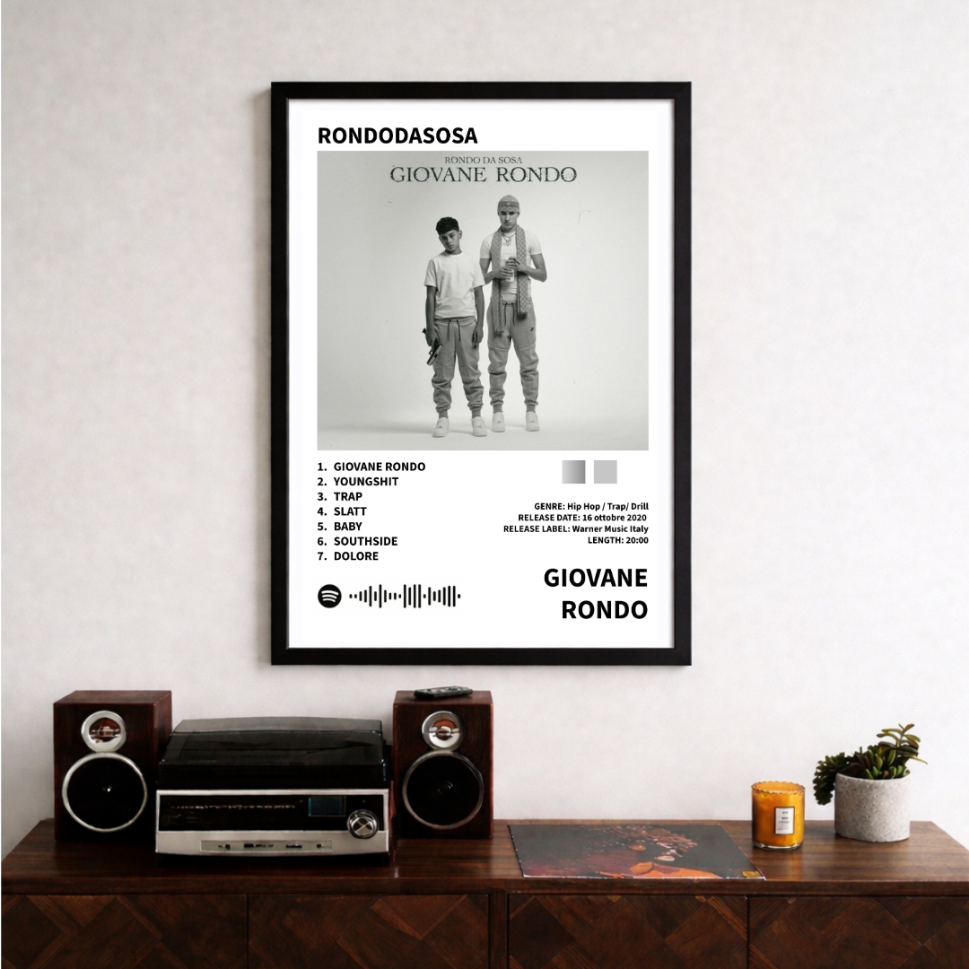Bundle 4 Poster Digitali Rondodasosa  – Mattia + Giovane Rondo + Trenches Baby + Blue Tape  | Rap Wall Art | Download Istantaneo