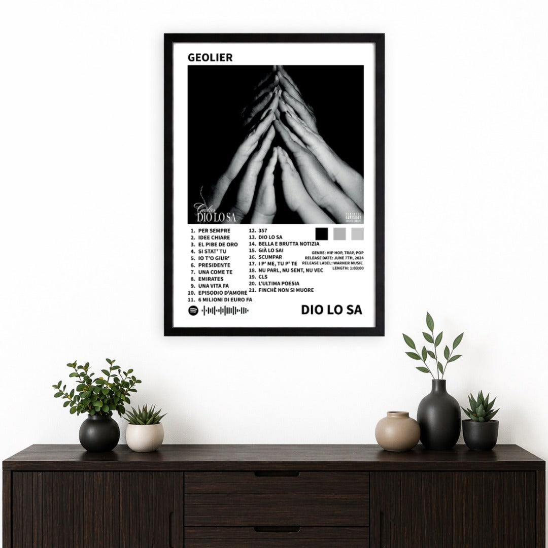 Bundle 3 Poster Digitali Geolier  – Il Coraggio dei Bambini + Dio Lo Sa + Tutto È Possibile | Rap Wall Art | Download Istantaneo