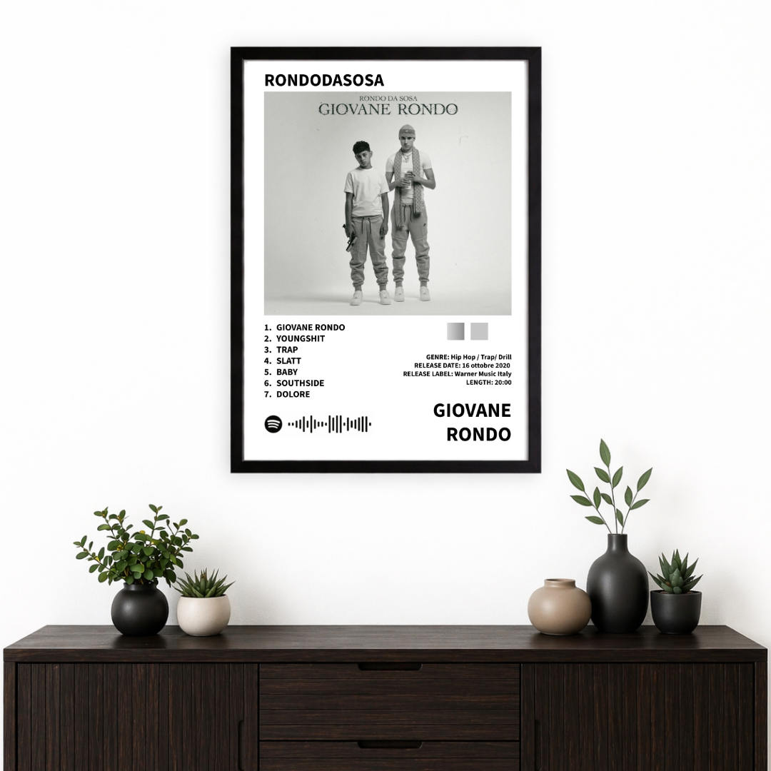 Bundle 4 Poster Digitali Rondodasosa  – Mattia + Giovane Rondo + Trenches Baby + Blue Tape  | Rap Wall Art | Download Istantaneo