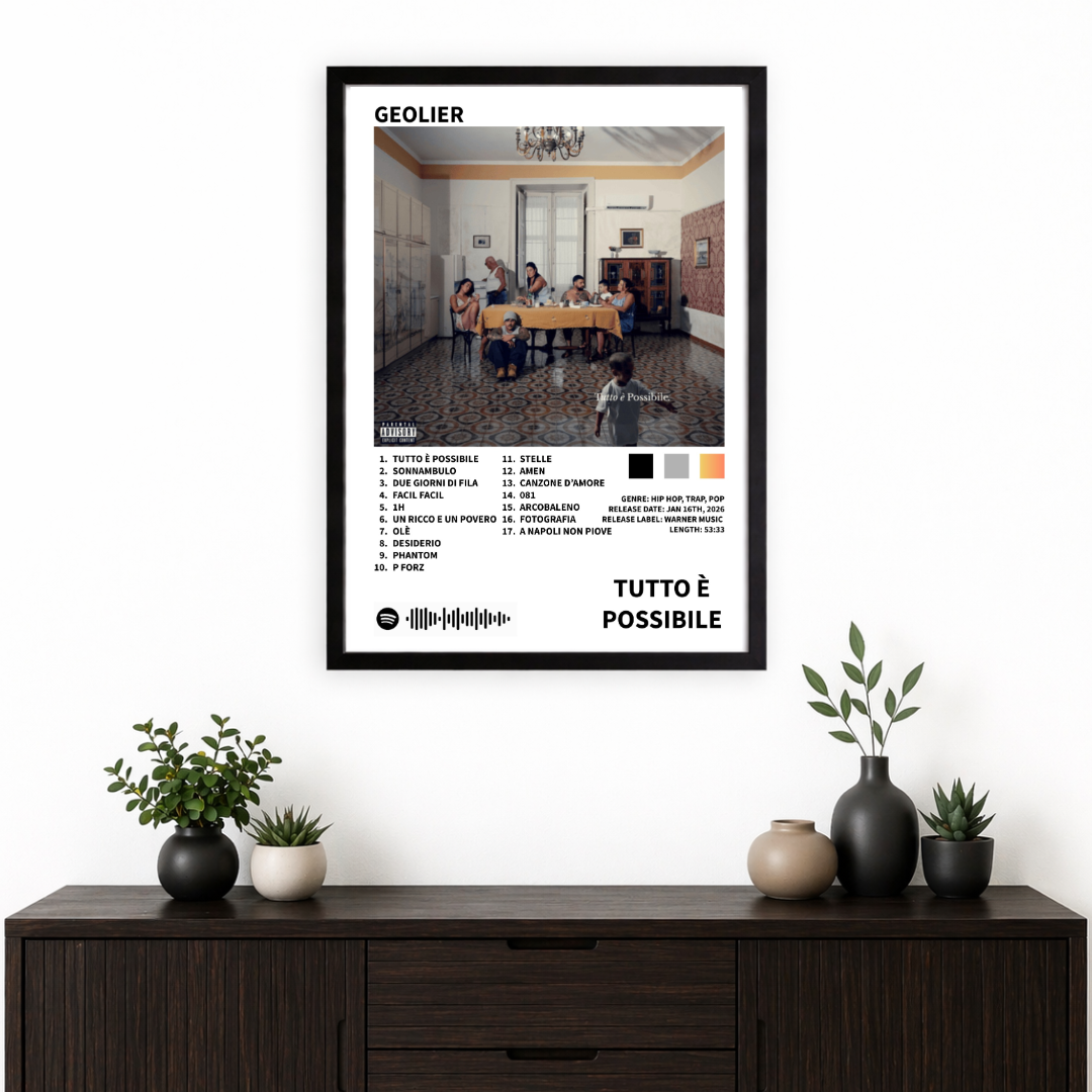 Bundle 3 Poster Digitali Geolier  – Il Coraggio dei Bambini + Dio Lo Sa + Tutto È Possibile | Rap Wall Art | Download Istantaneo
