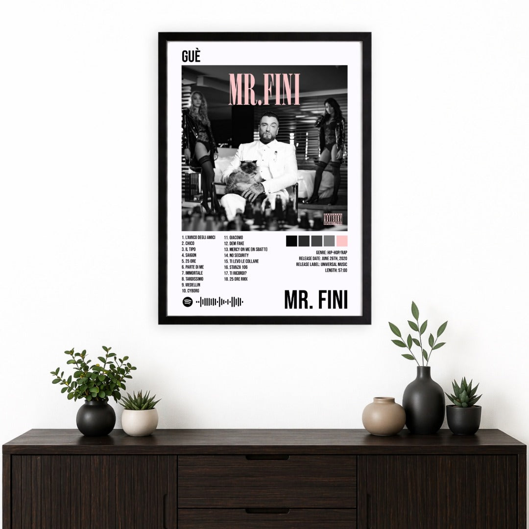 Bundle 4 Poster Digitali Guè  - Santeria + Mr Fini + Madreperla + Vero   | Rap Wall Art | Download Istantaneo